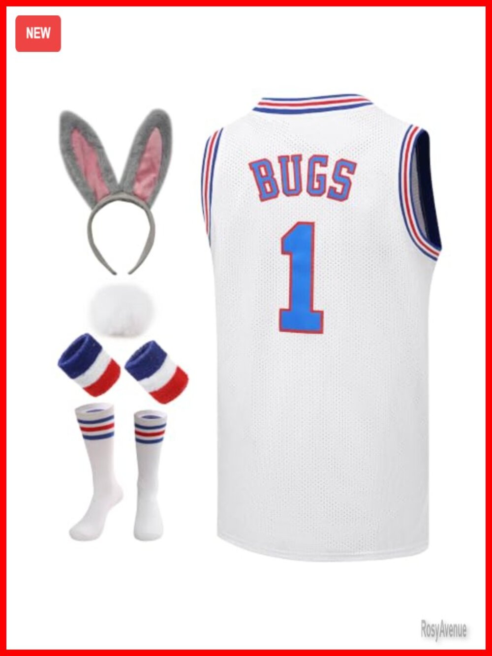 Unisex Basketball Jersey 90s Hip Hop Cosplay Set Mesh